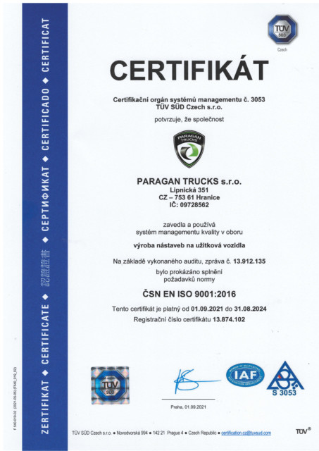 certifikát CZ